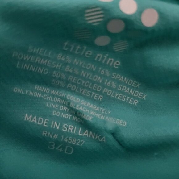 TITLE NINE TANKINI SWIM TOP - Sz 34D NWT - Picture 2 of 4